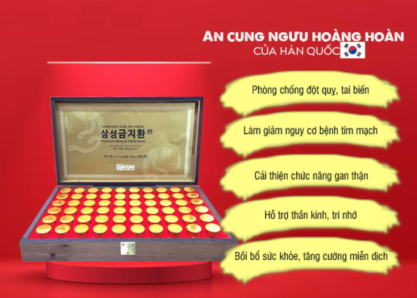 An Cung Ngưu Hoàng Samsung – Hỗ Trợ Tuần Hoàn Não, Bảo Vệ Sức Khỏe Khỏe Tâm ( Hộp 60 viên ) - Hình ảnh 4
