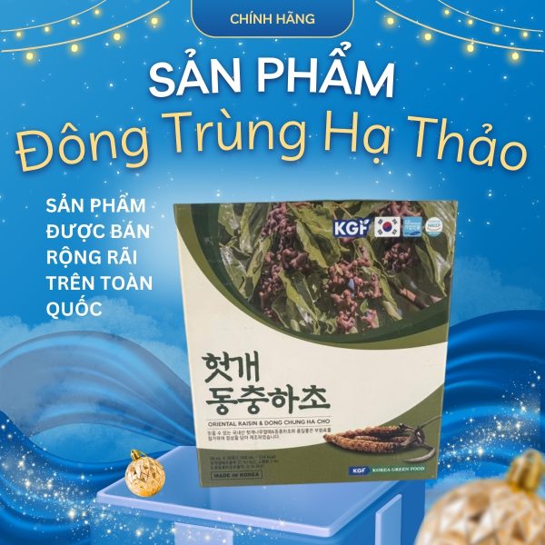 Nước Mát Gan Đông Trùng Hạ Thảo KGF – Thanh Lọc Cơ Thể, Mát Gan Dễ Chịu ( Hộp 60 túi )