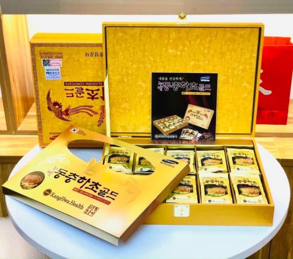 Nước Đông Trùng Hạ Thảo Hàn Quốc Loại Hộp Gỗ Vàng - Hình ảnh 2