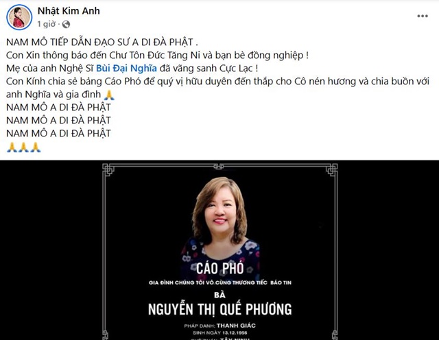 Loạt sao Việt xót xa chia buồn cùng MC Đại Nghĩa loat sao viet xot xa chia buon cung mc dai nghia