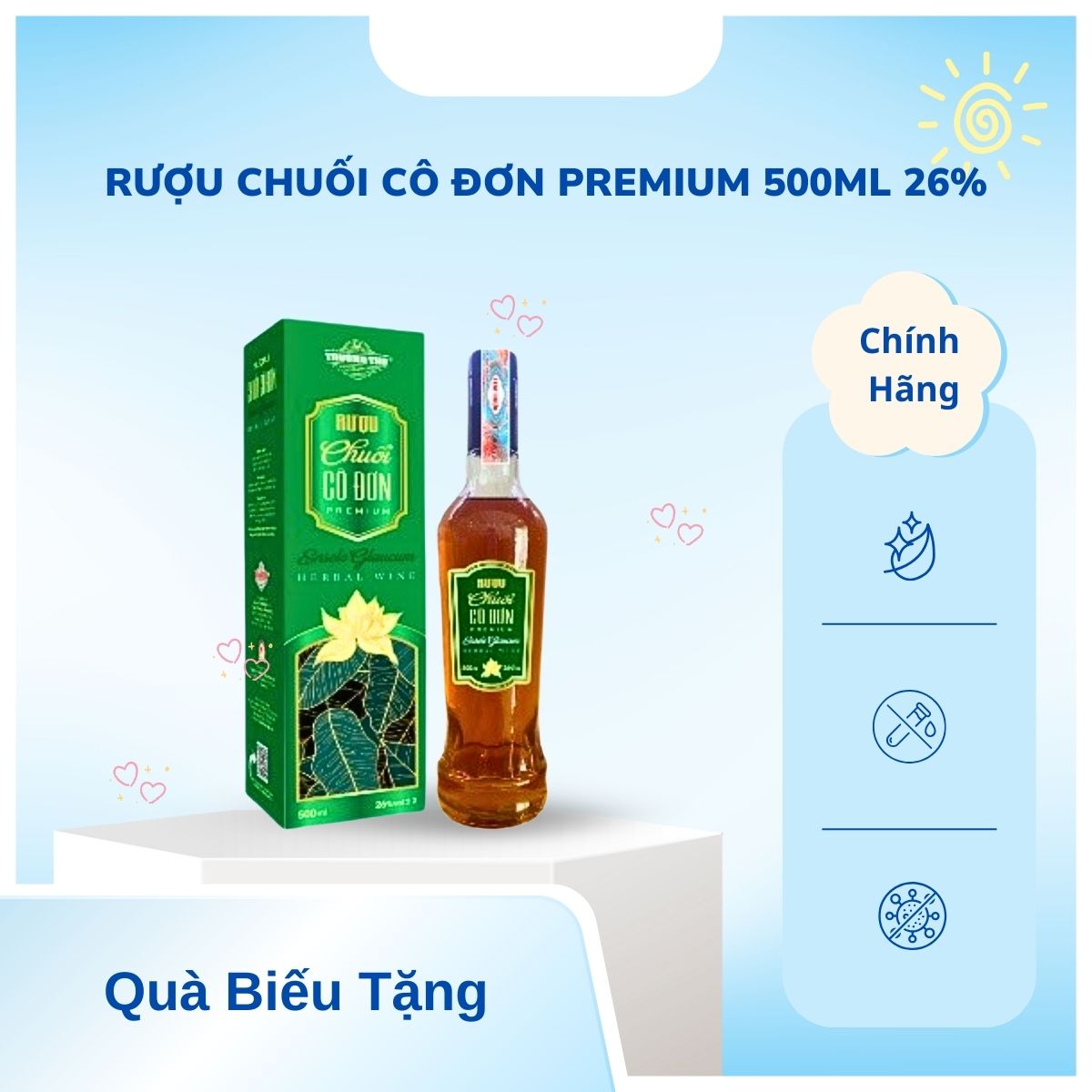 Rượu Chuối cô đơn Premium 500ml 26%