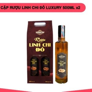 Cặp rượu linh chi đỏ luxury 1000ml 24%
