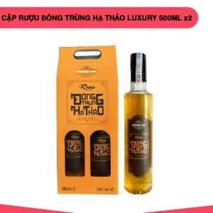 Cặp rượu Đông trùng hạ thảo Luxury 1000ml 24%
