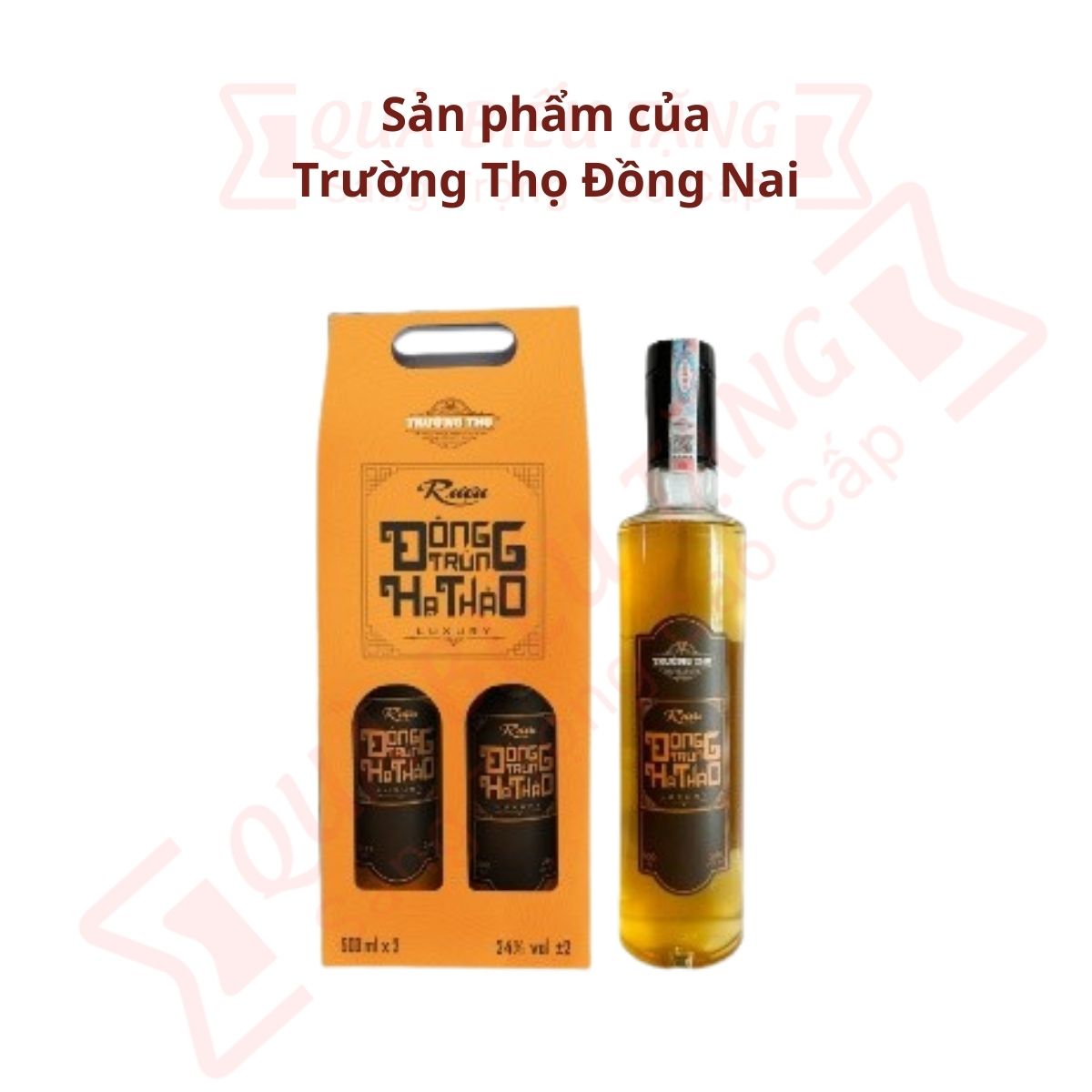 Cặp rượu Đông trùng hạ thảo Luxury 1000ml 24%