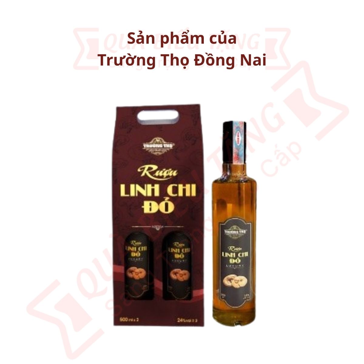 Cặp rượu linh chi đỏ luxury 1000ml 24%