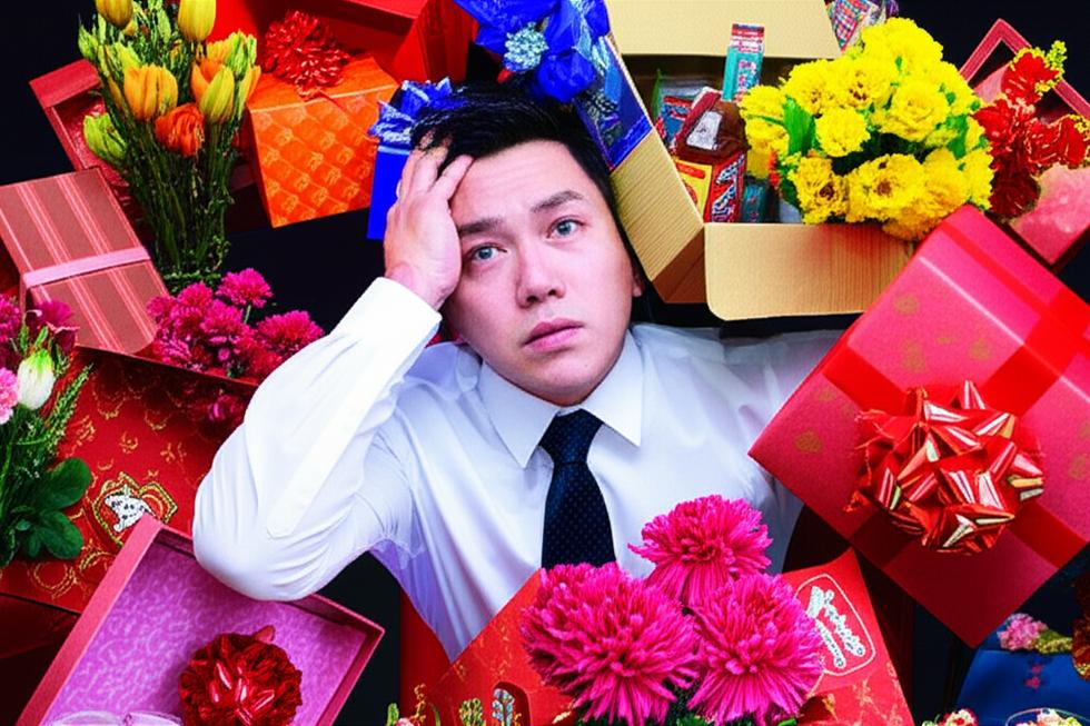 Doanh nhân căng thẳng vì chọn sai quà Tết.
